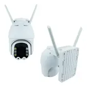 GENERICO - Camara De Vigilancia Con Panel Solar Wifi De 6 LED Soporte