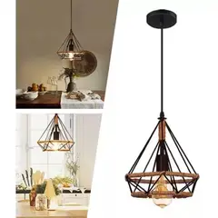 GENERICO - Lámparas Colgante Vintage Cuerda De Cáñamo 2 unidades
