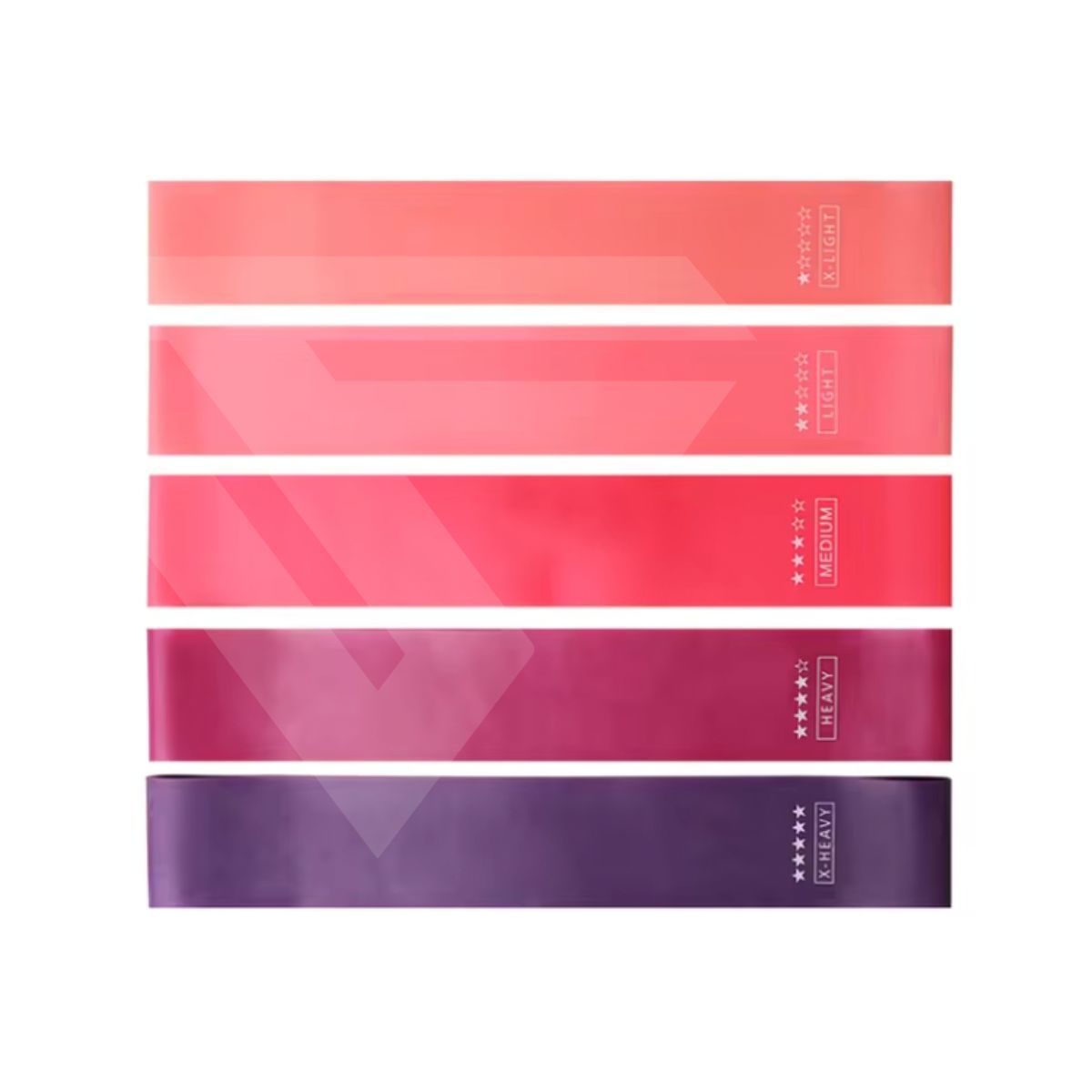 GENERICO - SET 5 BANDAS DE RESISTENCIA 5 NIVELES