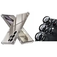 GENERICO - Funda Transparente Para Samsung S25 Ultra + Protector Lentes