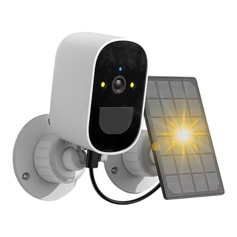 GENERICO - 3x Camara De Vigilancia IP Wifi Con Panel Solar Y Vision Nocturna JORTAN