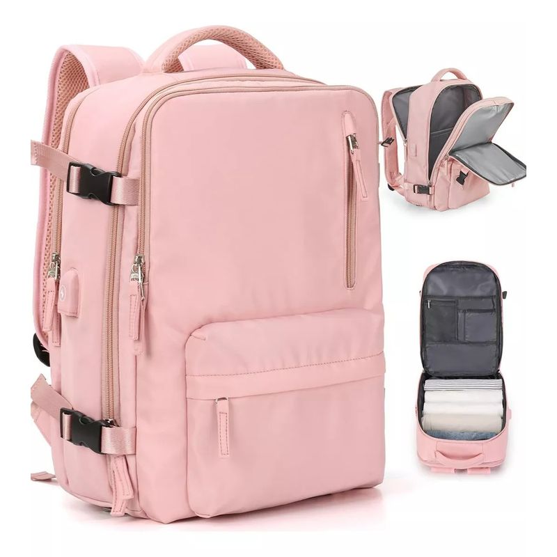 MUNDO MAGIA - Mochila de Viaje Viral Rosada