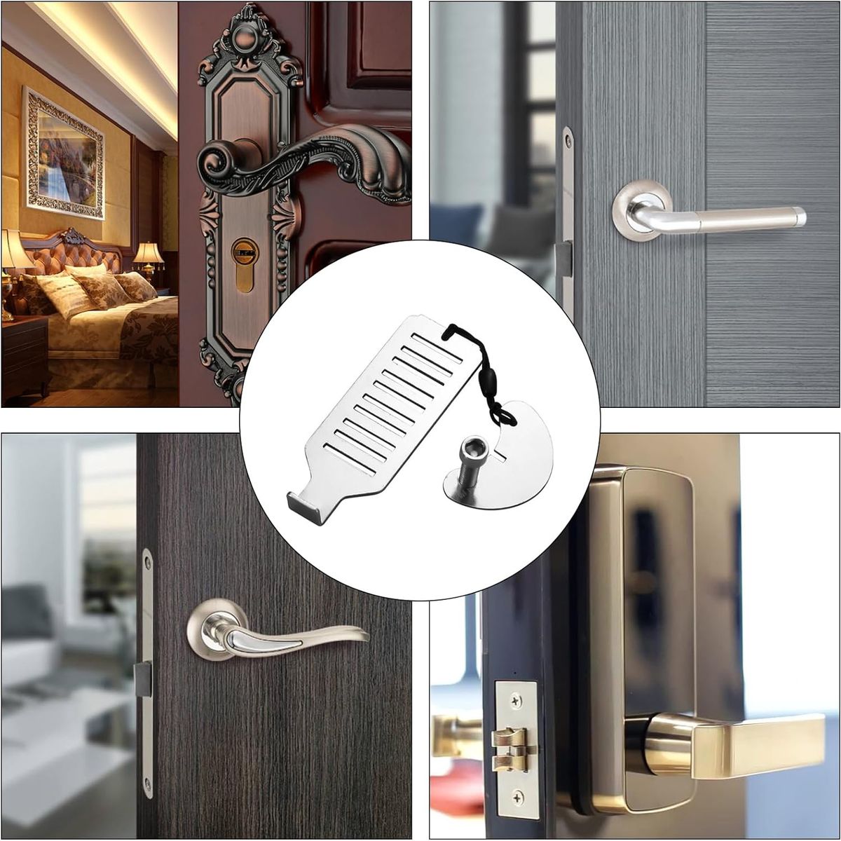 KUANGYE - Seguro Bloqueador De Puerta Portátil hoteles Baños