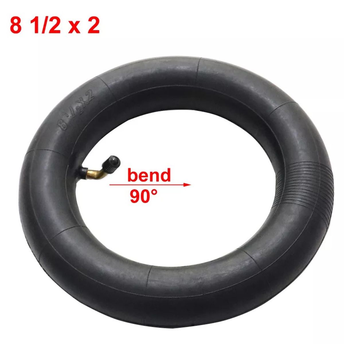KUANGYE - Cámara De Aire Reforzada 8,5x2 Para Scooter 90 Grados