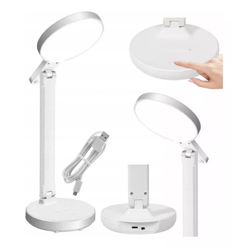 KUANGYE - Lampara De Escritorio Lampara De Mesa Recargable Led Velador