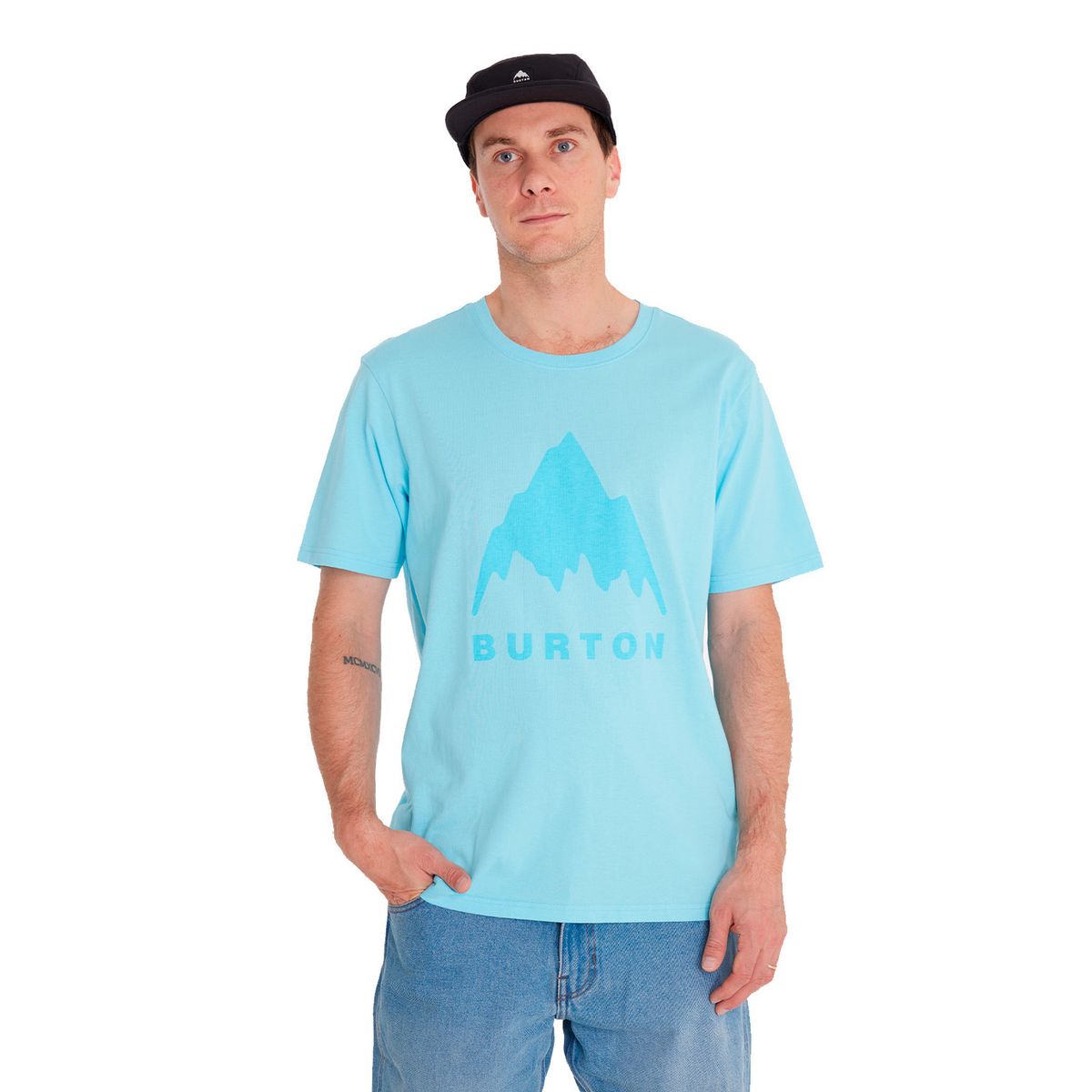 BURTON - Polera manga corta Hombre Short S Celeste BURTON