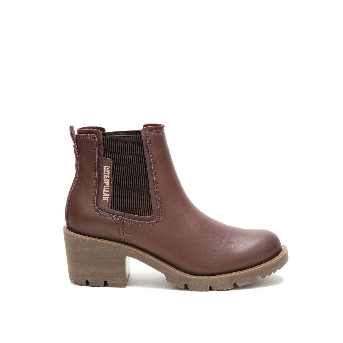 CAT - Botin Cuero Mujer Rewrite Chelsea Café Oscuro CAT