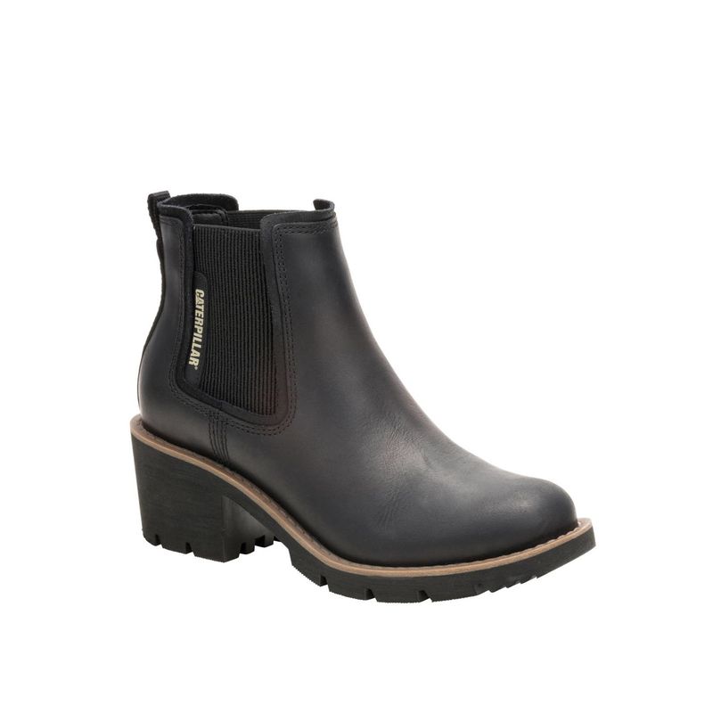 CAT - Botin Cuero Mujer Rewrite Chelsea Negro CAT