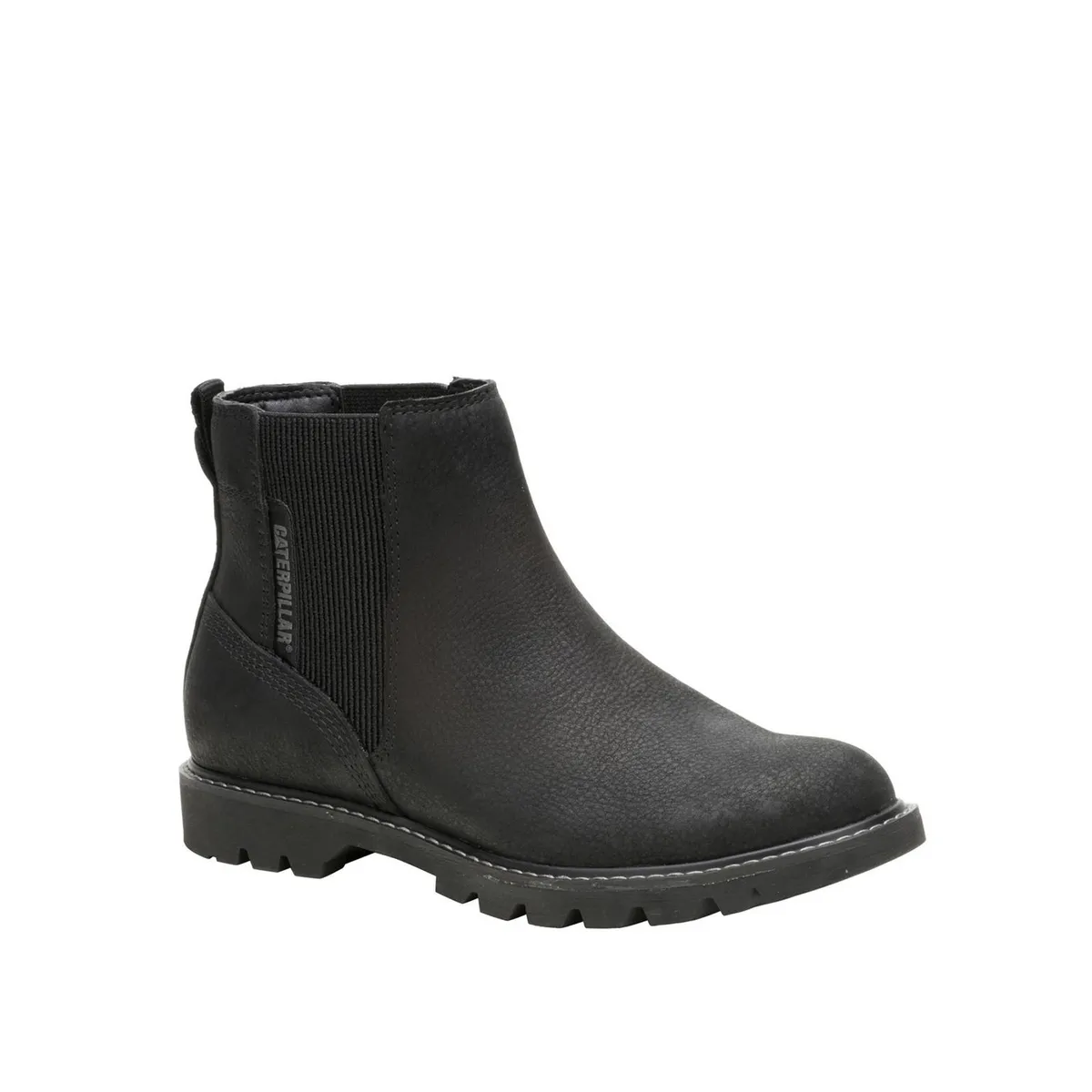 CAT - Botin Cuero Mujer Colorado Chelsea Negro CAT