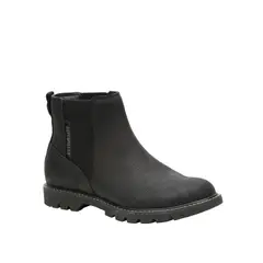 CAT - Botin Cuero Mujer Colorado Chelsea Negro