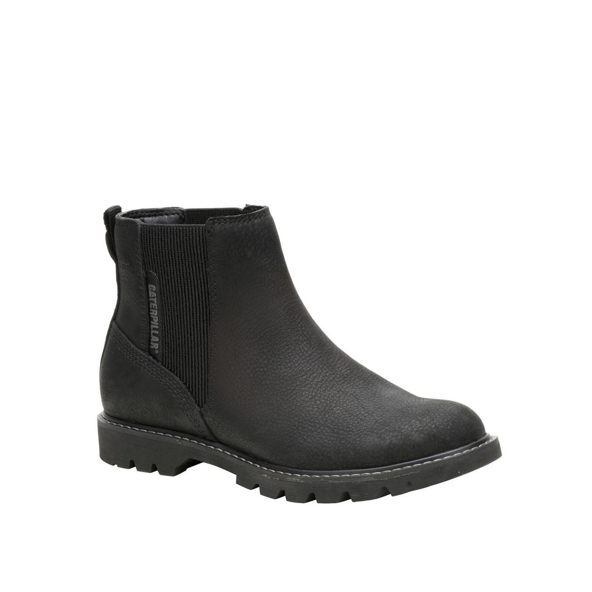 CAT - Botin Cuero Mujer Colorado Chelsea Negro CAT