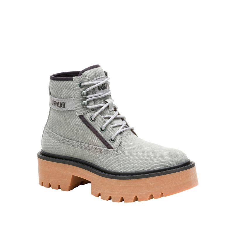 CAT - Botin Mujer Colorado Max 6 Gris Claro CAT.