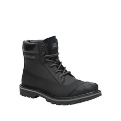CAT - Botin Cuero Hombre Colorado Galosh Negro