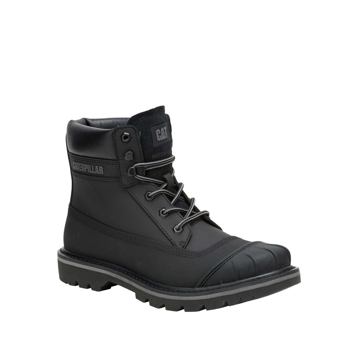 CAT - Botin Cuero Hombre Colorado Galosh Negro CAT