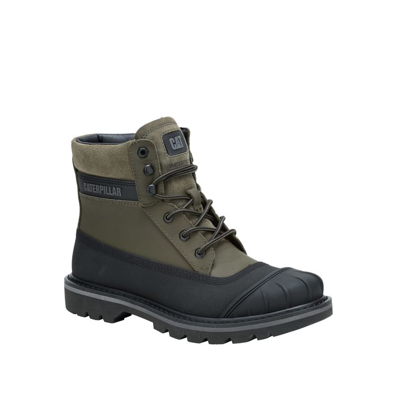 CAT - Botin Cuero Hombre Colorado Galosh Verde CAT