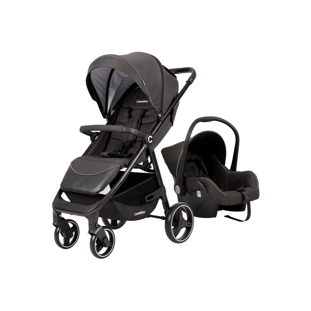 GENERICO - Coche Carestino Kiev Negro Melange con Huevito