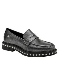 Mocasín Casual Mujer Plateado