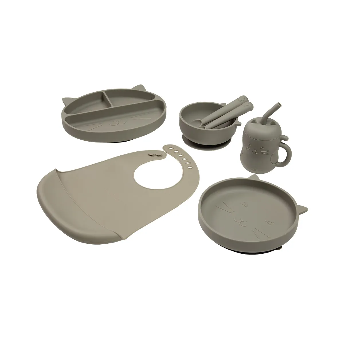 CARESTINO - Set De Alimentación Carestino Gatito Cemento