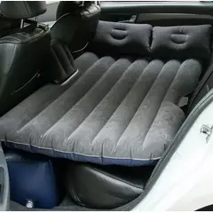 ANGELES DEL HOGAR - Colchon Inflable Asiento Trasero Auto + Compresor De Aire Gris