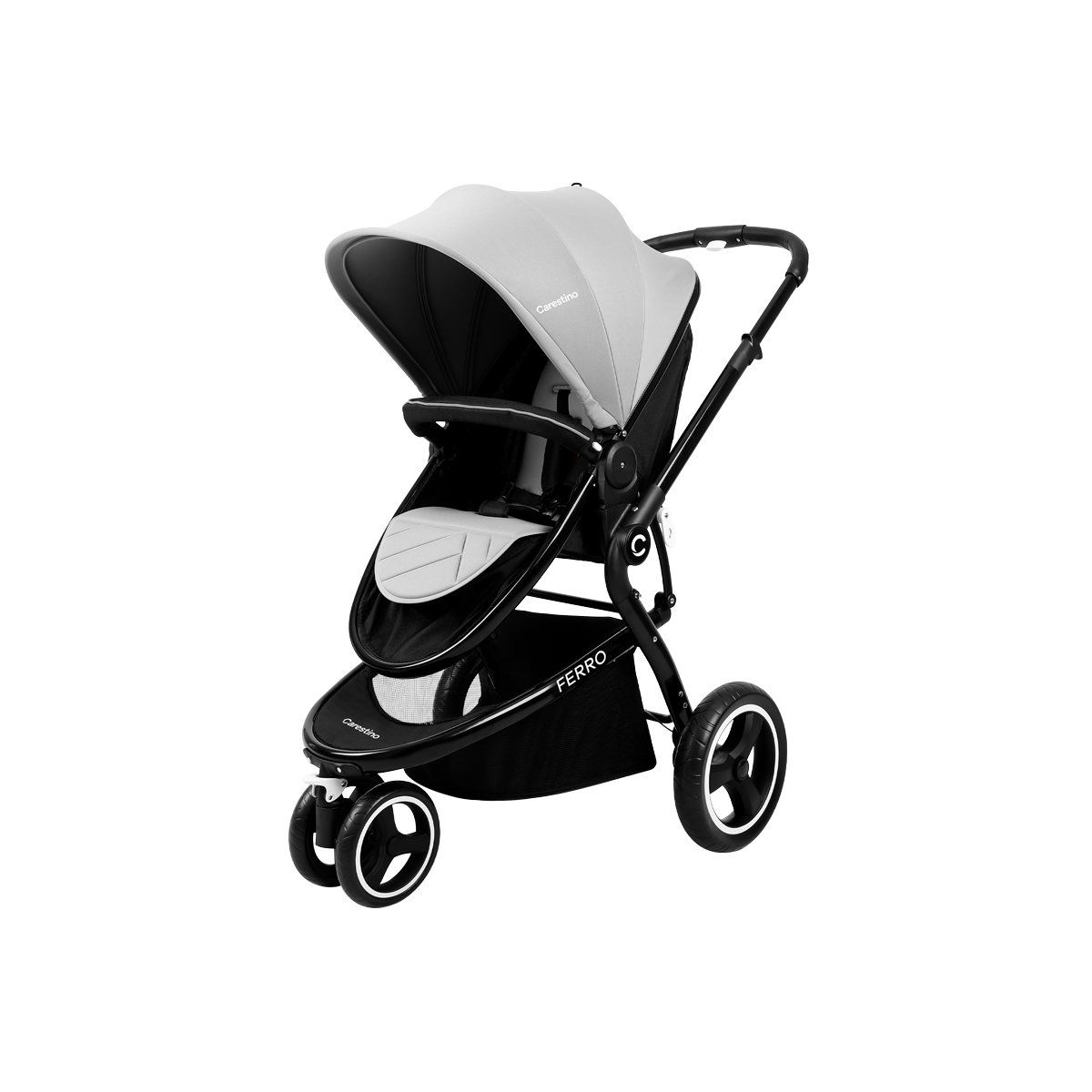 CARESTINO - Coche Carestino Ferro Gris con Huevito y Moisés