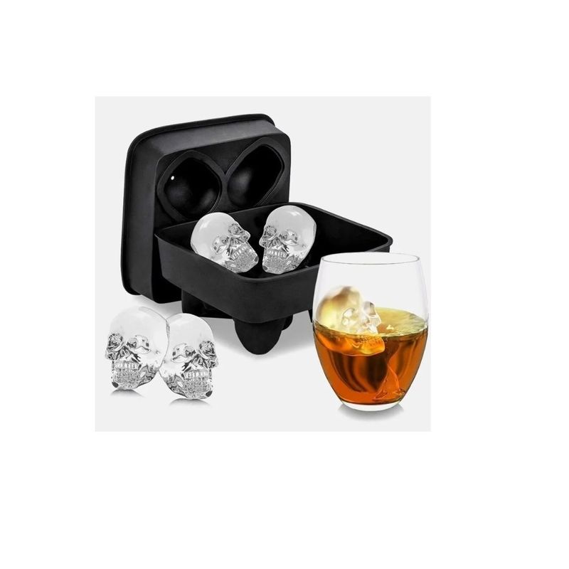 GENERICO - Molde De Silicona Para Hielo Forma Calavera Cubeta De Hielo