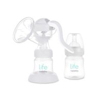 Extractor de Leche Manual con Mamadera Gris