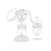 Extractor de Leche Manual con Mamadera Gris