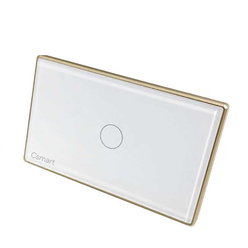 SMART LIFE - Interruptor Inteligente Wifi 1 Canal Dorado- Con y Sin Cable Neutro