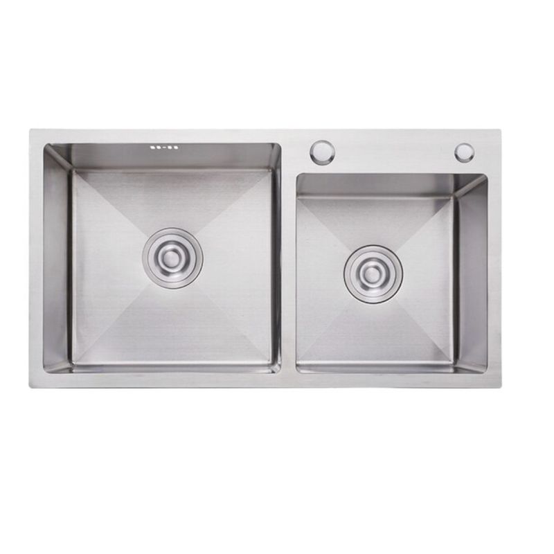 OEM - Lavaplatos Dekora 68X38Cm Plata 2Mm Empotrar Sobre O Bajo Cubierta