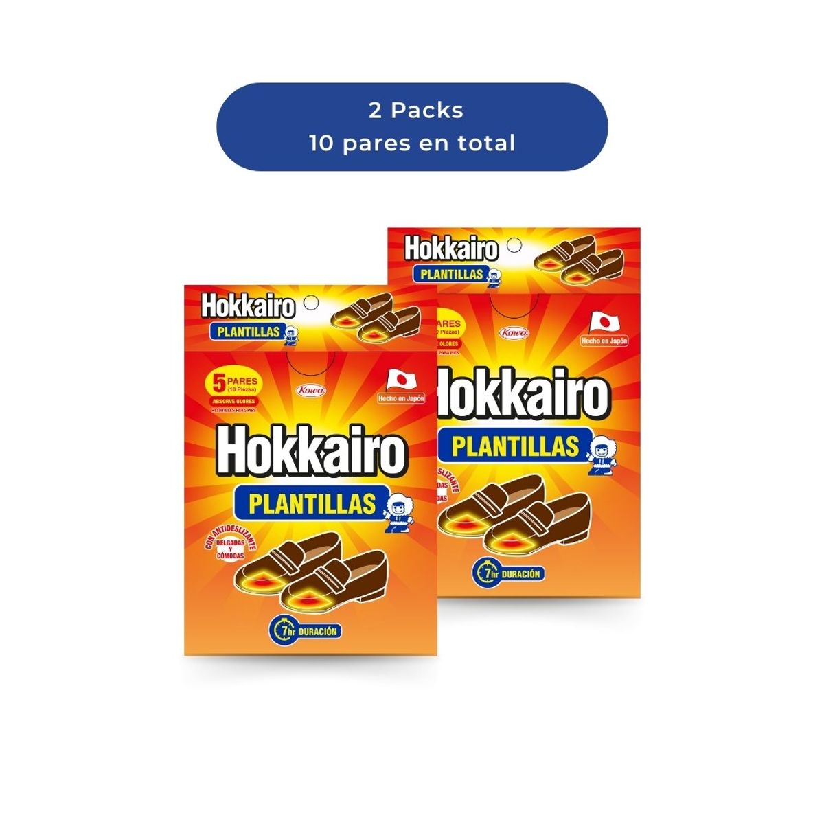 HOKKAIRO - Hokkairo Plantillas Térmicas Para Zapatos Pack X2 10 Pares