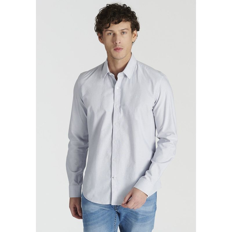 NEW MAN - Camisa Isoter Heritage Gris Newman_.