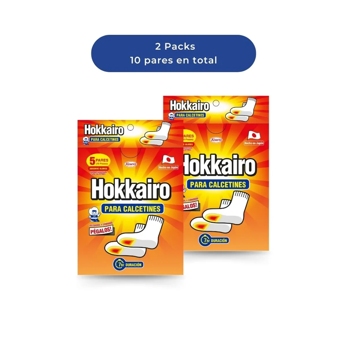HOKKAIRO - Hokkairo Parches Para Calcetines Pack X2 10 Pares
