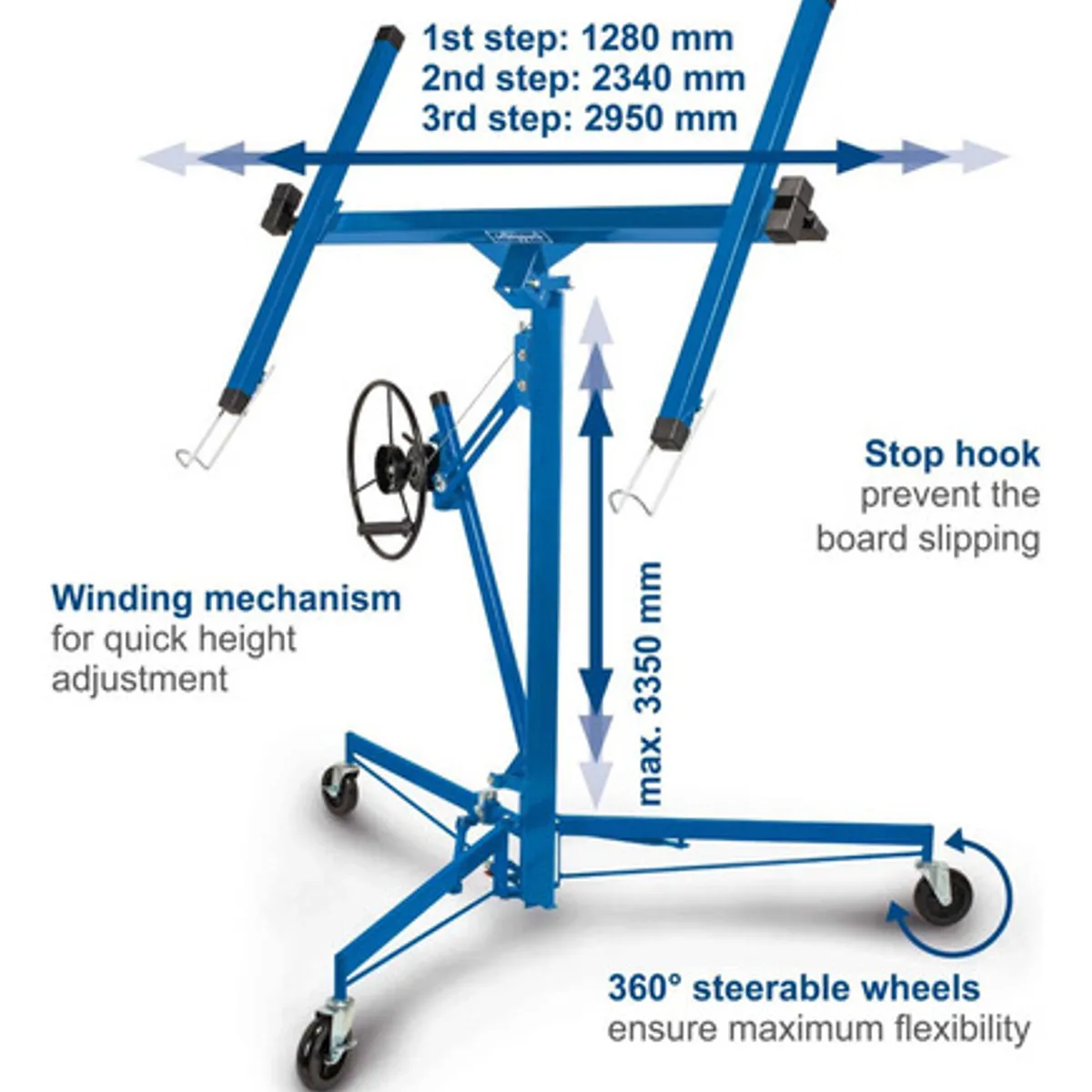 SCHEPPACH - Elevador De Paneles Drywall Osb Volcanita - Scheppach