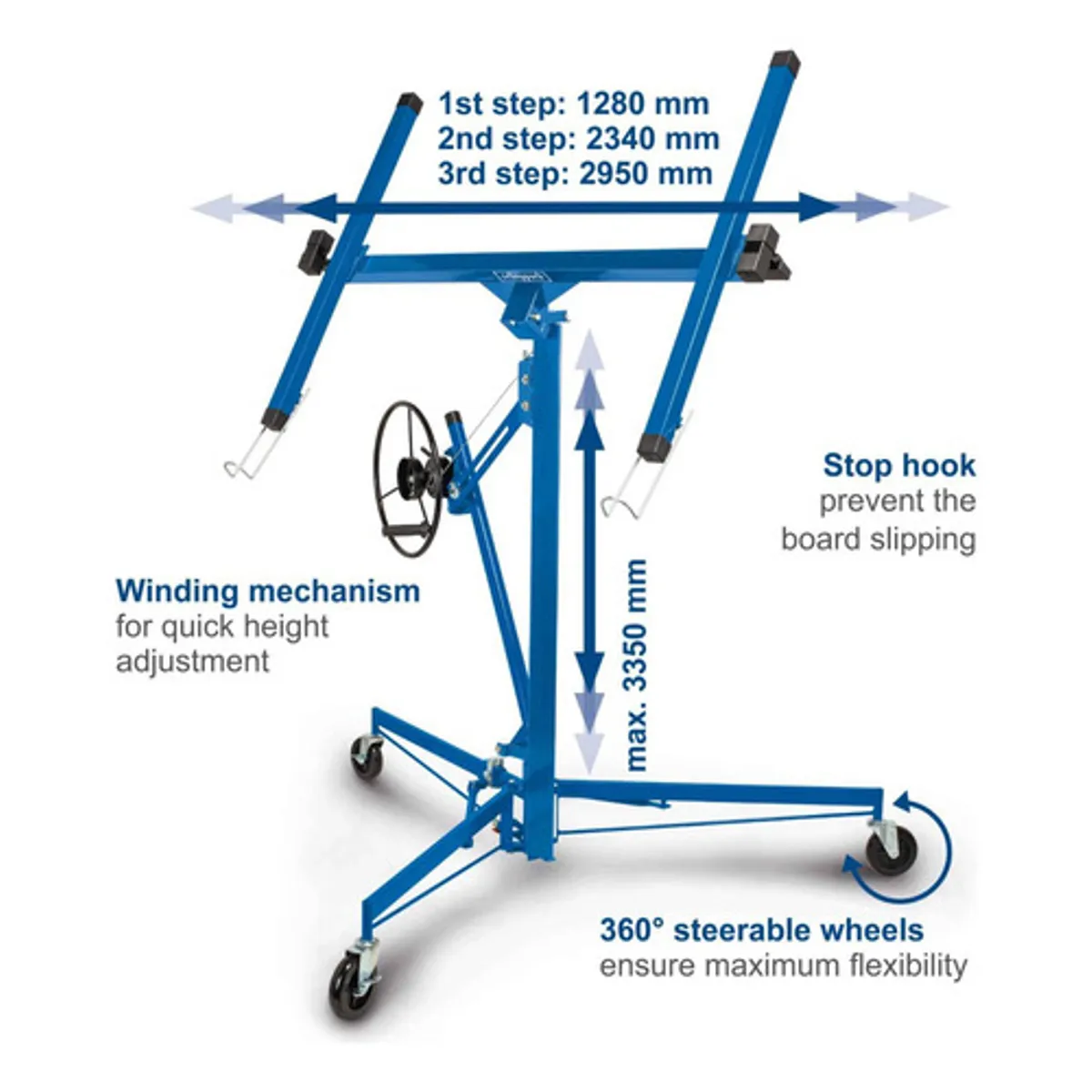 SCHEPPACH - Elevador De Paneles Drywall Osb Volcanita - Scheppach