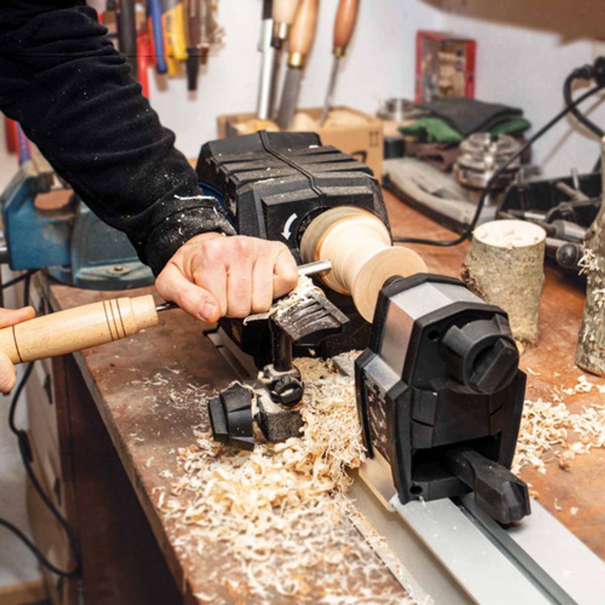 SCHEPPACH - Torno Para Madera Velocidad Variable 550w - Scheppach