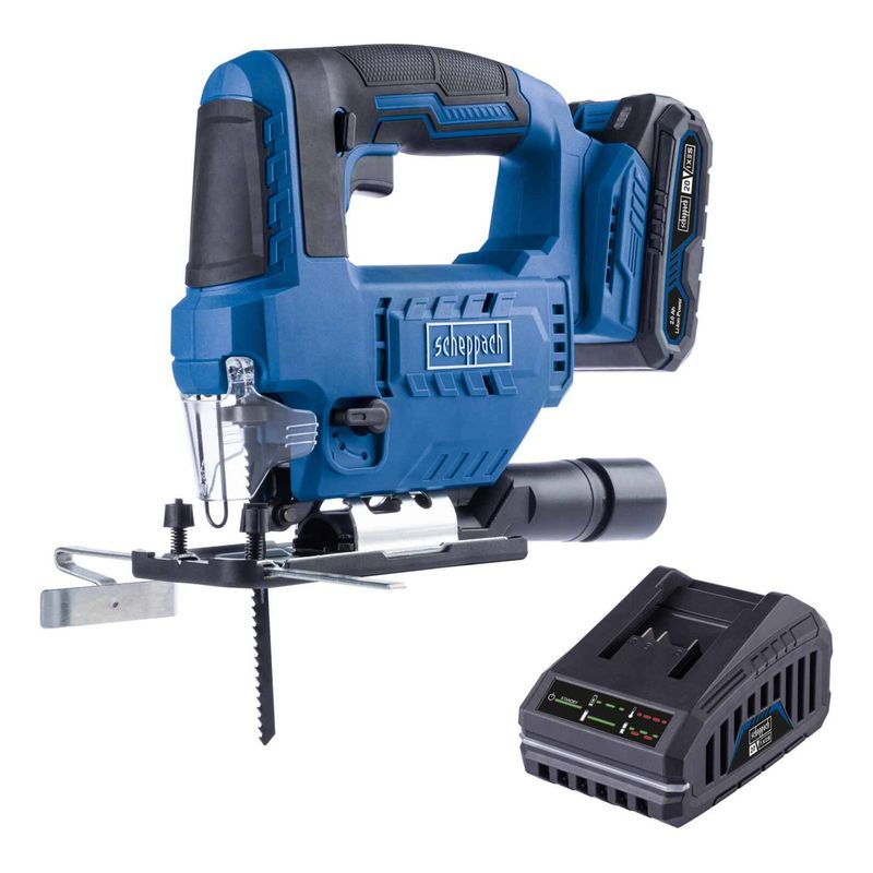 SCHEPPACH - Sierra Caladora Inalámbrica 20v + Starter Kit 2ah- Scheppach