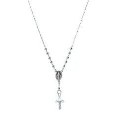 ANDREA COGGIOLA JOYAS - Collar Rosario Virgen De Los Rayos Plata Fina 925