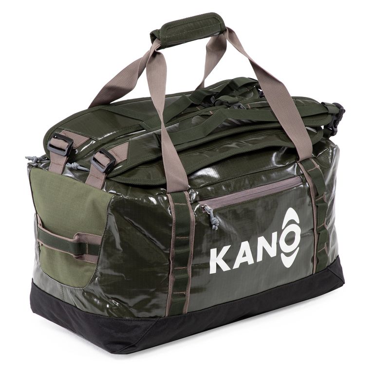 Bolso Mochila Impermeable Verde Outdoor 40L Plegable.