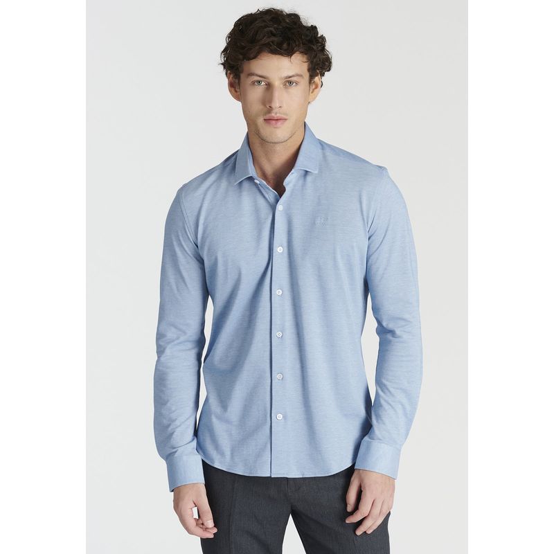 NEW MAN - Camisa Manchester Business Azul Newman