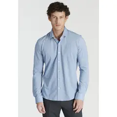 NEW MAN - Camisa Manchester Business Azul Newman