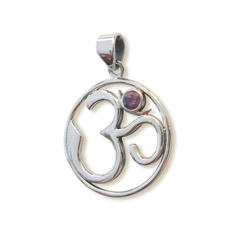 ANDREA COGGIOLA JOYAS - Colgante Ohm Amatista Plata Fina 925