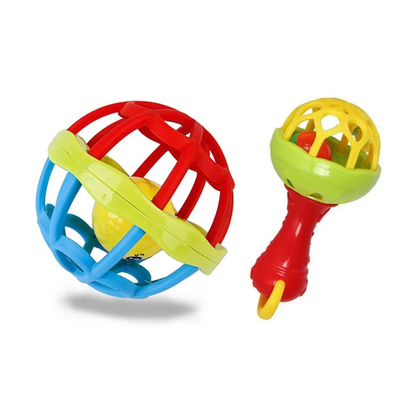 GENERICO - Set Sonajero Mordedor Sensorial Bebe Estimulacion Temprana
