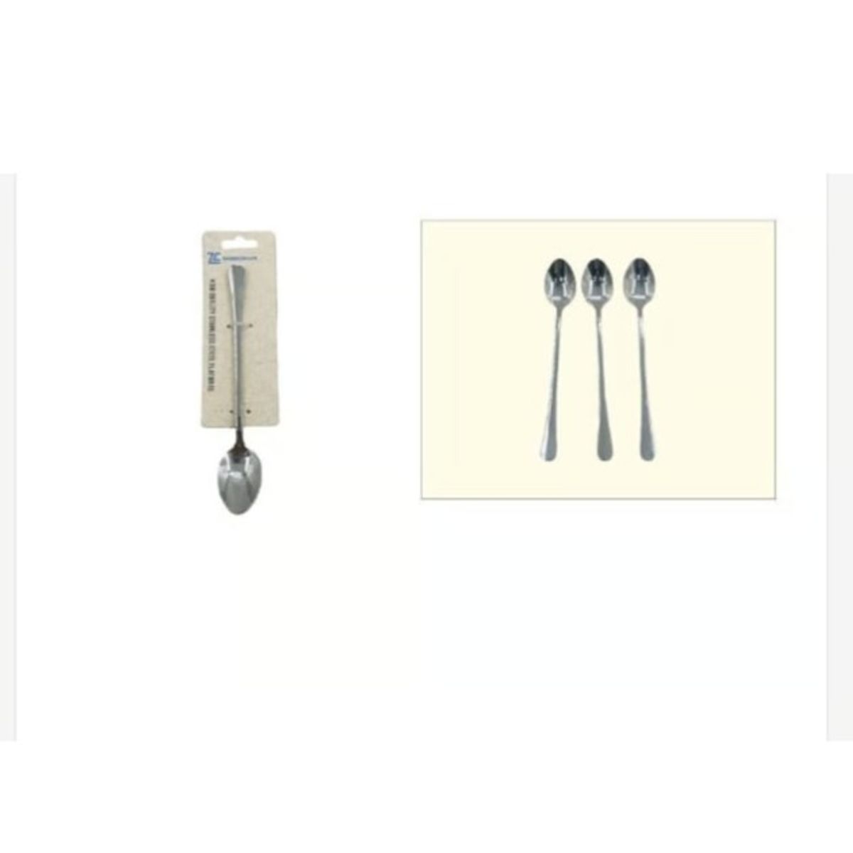 GENERICO - Cucharas Largas Acero Inoxidable 3 Piezas