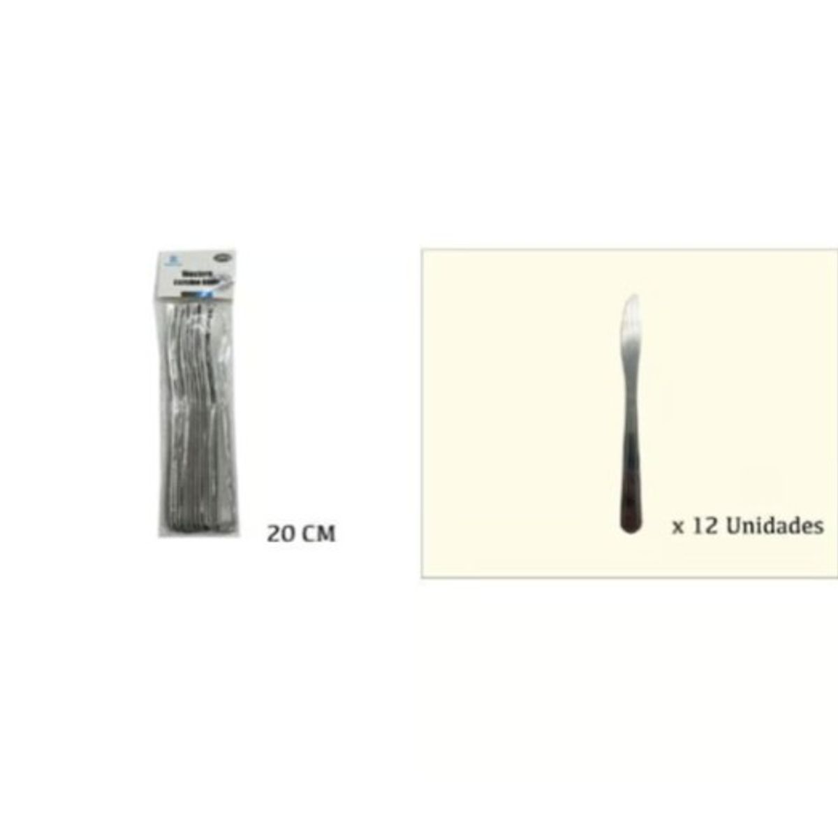 GENERICO - Cuchillos Acero Inoxidable 12 Piezas 20 Cm