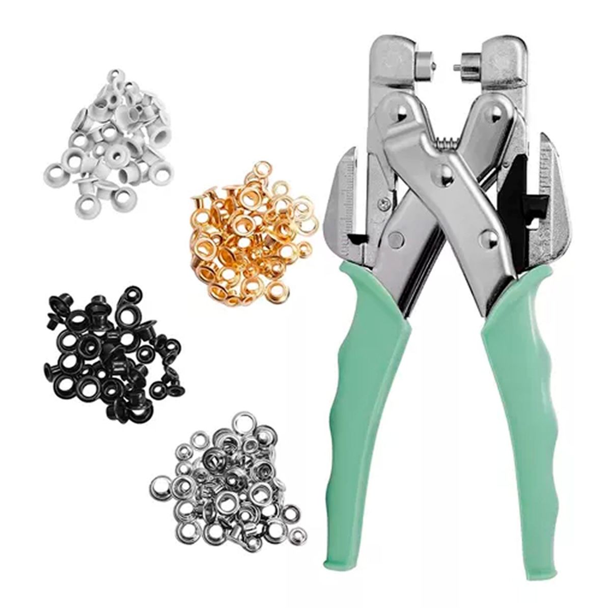 ESHOPANGIE - Kit Remachadora Perforadora Ojetillos Más 160 Ojetillos