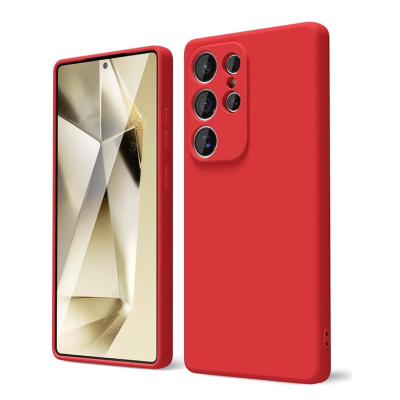 JOIGO - Carcasa Para Samsung S25 Ultra Goma Rojo
