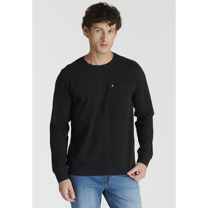 NEW MAN - Polera Riva Heritage Negro Newman