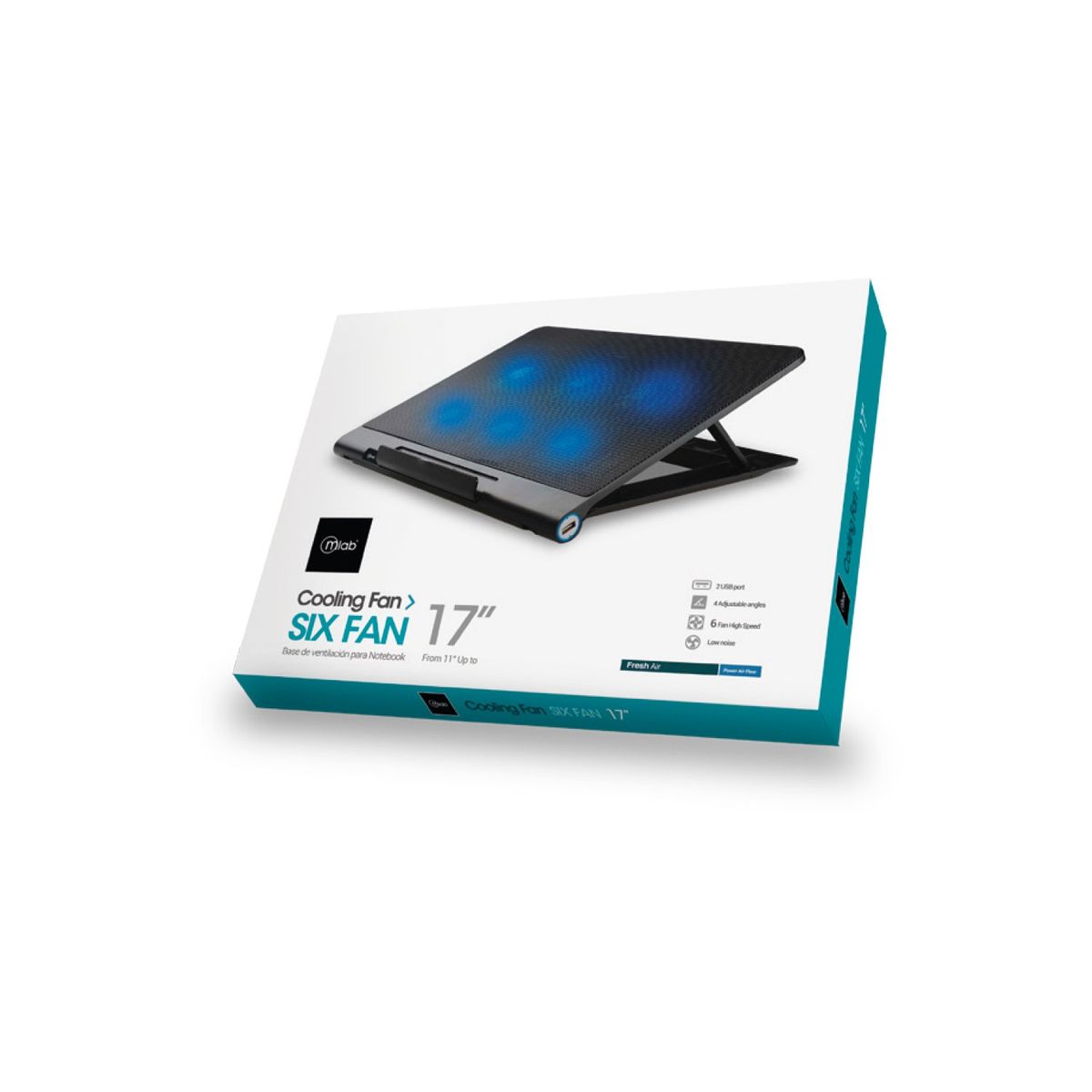 MLAB - Ventilador Notebook 17 Six Fan -9037