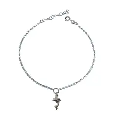 COGGIOLA - Tobillera Delfín Cadena Rolo Plata Fina 925
