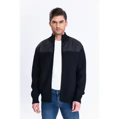 MPROPIA - Sweater Algodon Chaqueta Forro Piel Cuello Alto Bolsillos Cierre 7175